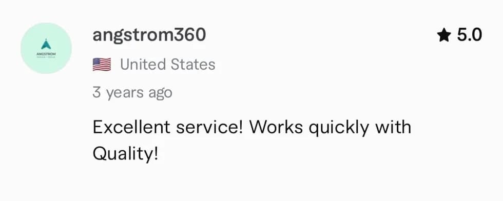 Verified Fiverr review praising KhanCopyX responsiveness and professional communication